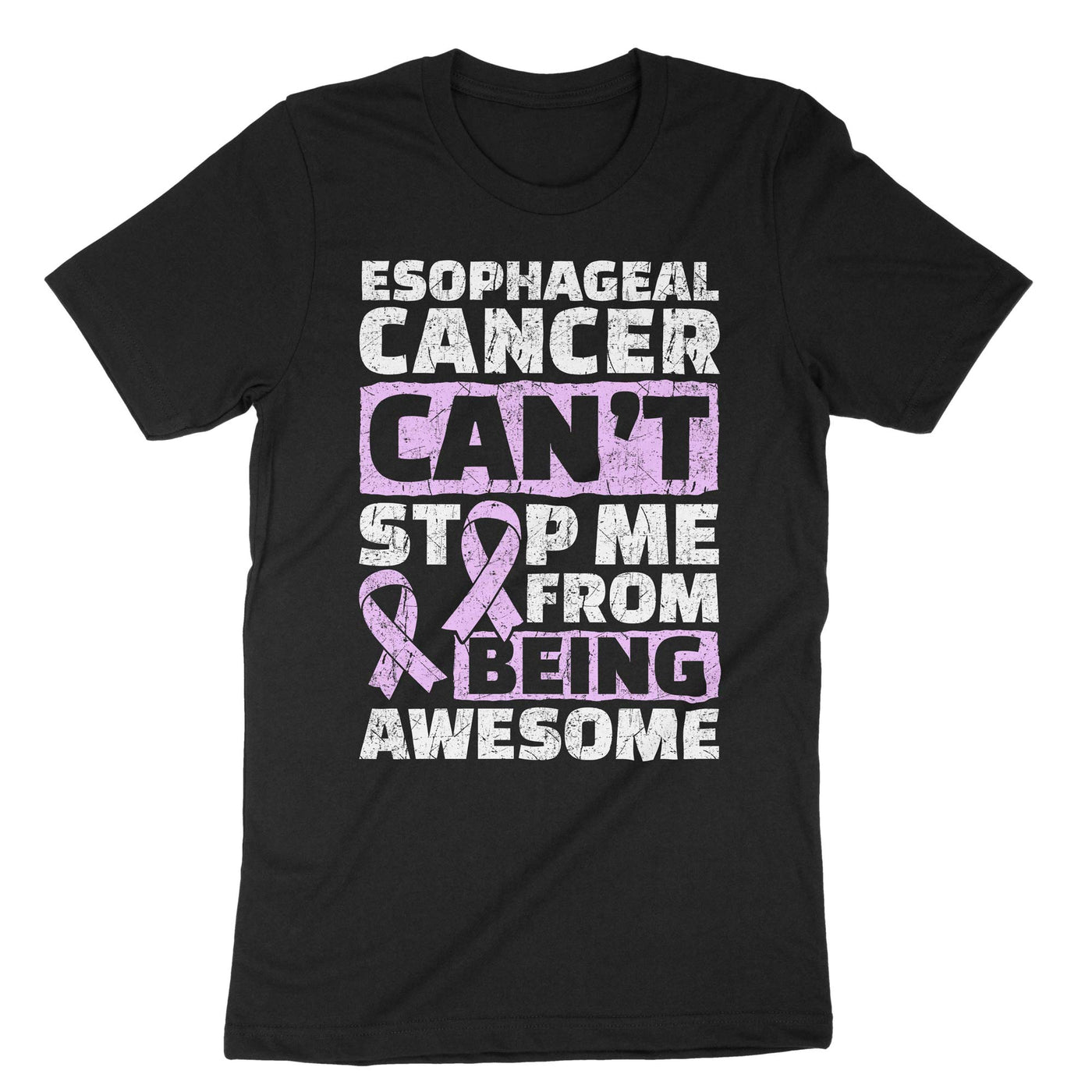 Black Esophageal Cancer Can't Stop Me From Being Awesome T-Shirt#color_black