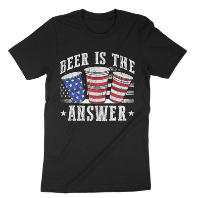Black Beer Is The Answer T-Shirt#color_black