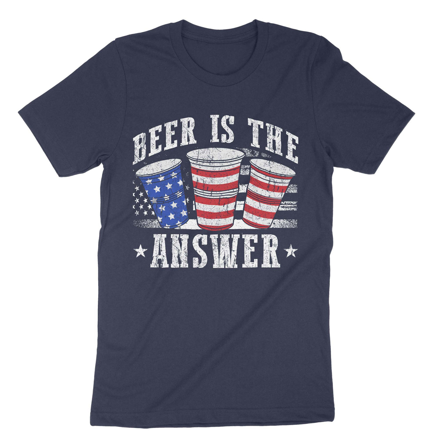 Navy Beer Is The Answer T-Shirt#color_navy
