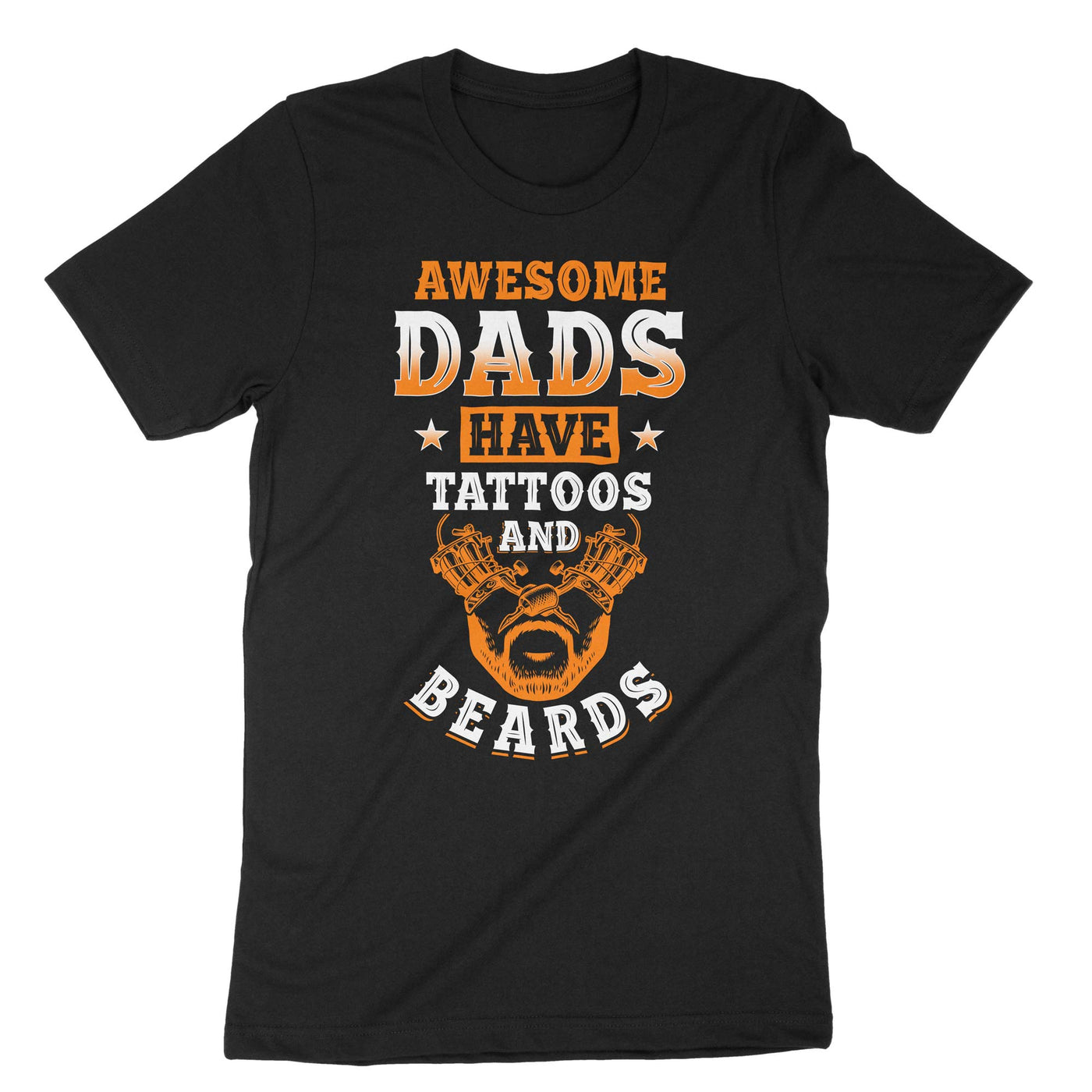 Black Dad Tattoos Beards T-Shirt#color_black