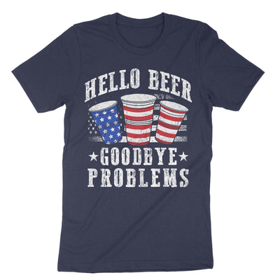 Navy Hello Beer Goodbye Problems T-Shirt#color_navy