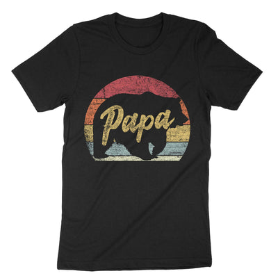 Black Papa Bear T-Shirt#color_black