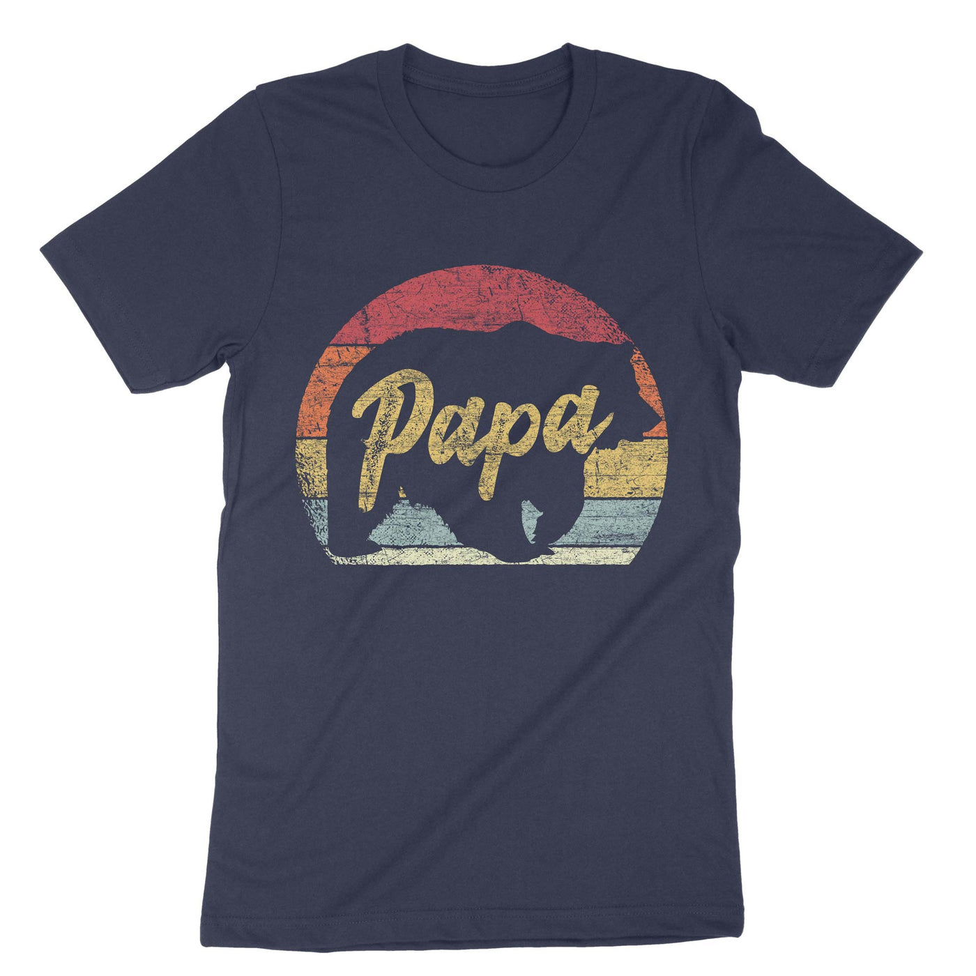 Navy Papa Bear T-Shirt#color_navy