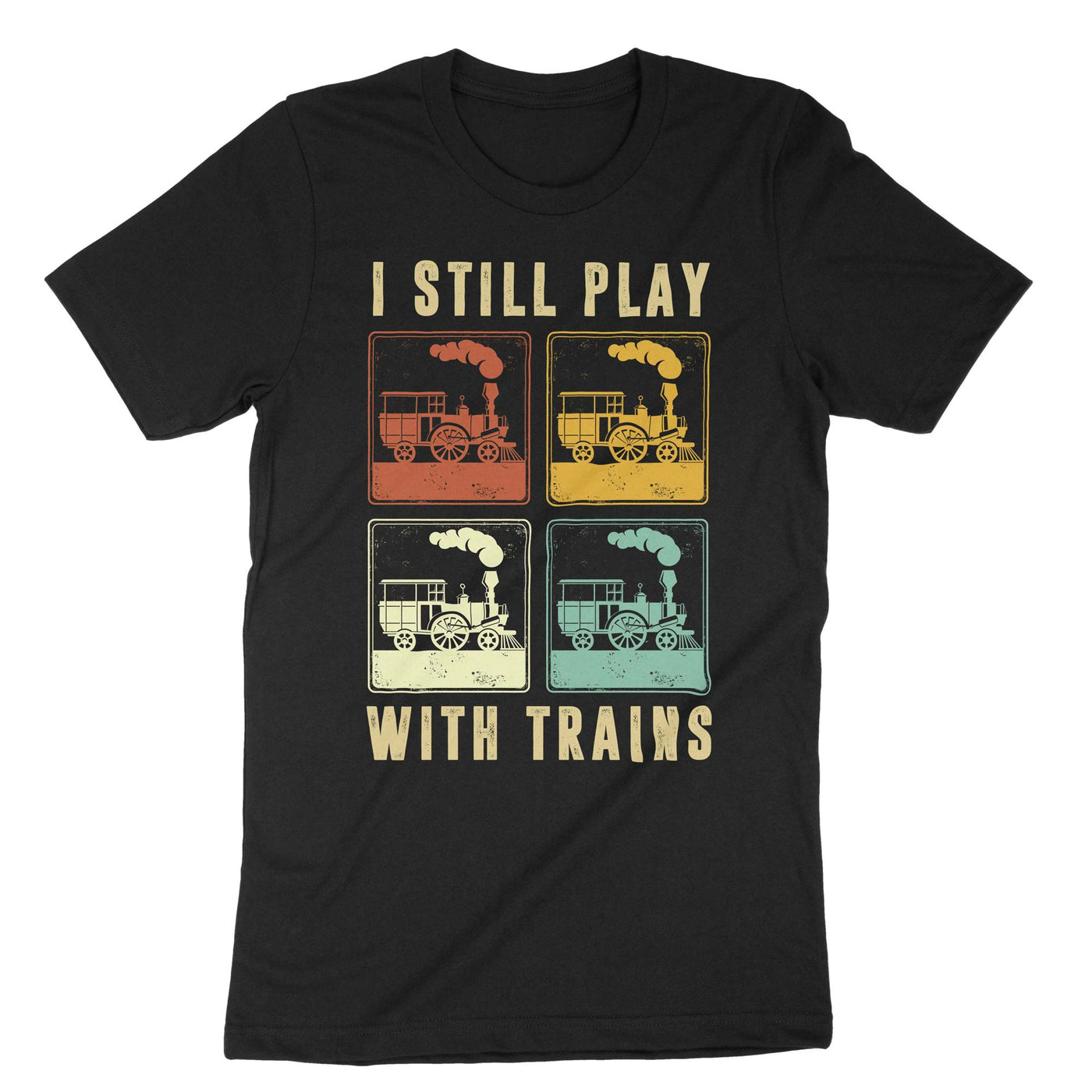 Black Play With Trains T-Shirt#color_black