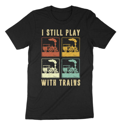 Black Play With Trains T-Shirt#color_black