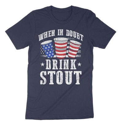 Navy When In Doubt Drink Stout T-Shirt#color_navy