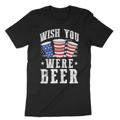 Black Wish You Were Beer T-Shirt#color_black