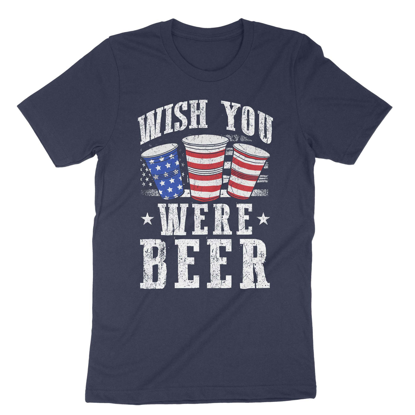 Navy Wish You Were Beer T-Shirt#color_navy
