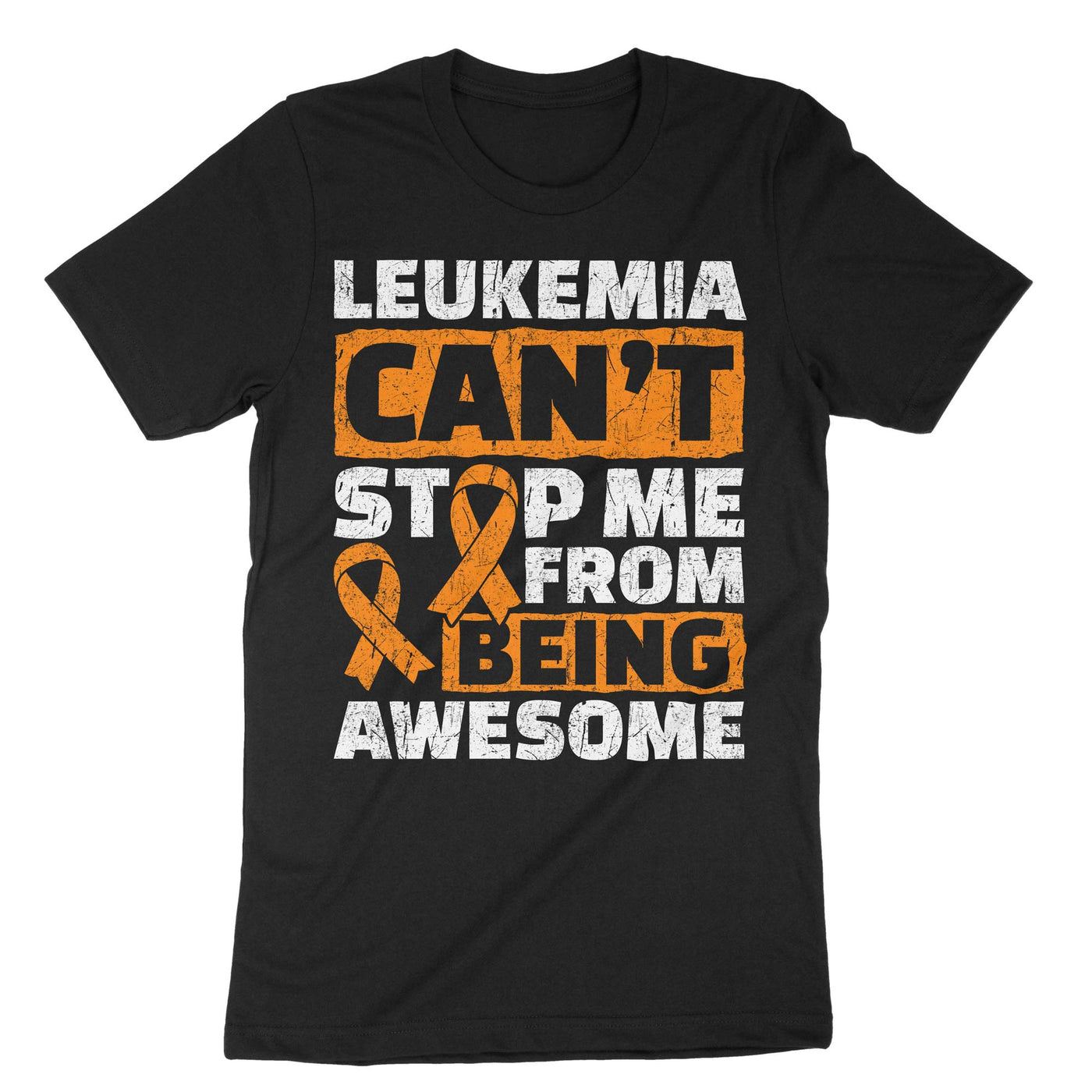Black Leukemia Can't Stop Me From Being Awesome T-Shirt#color_black