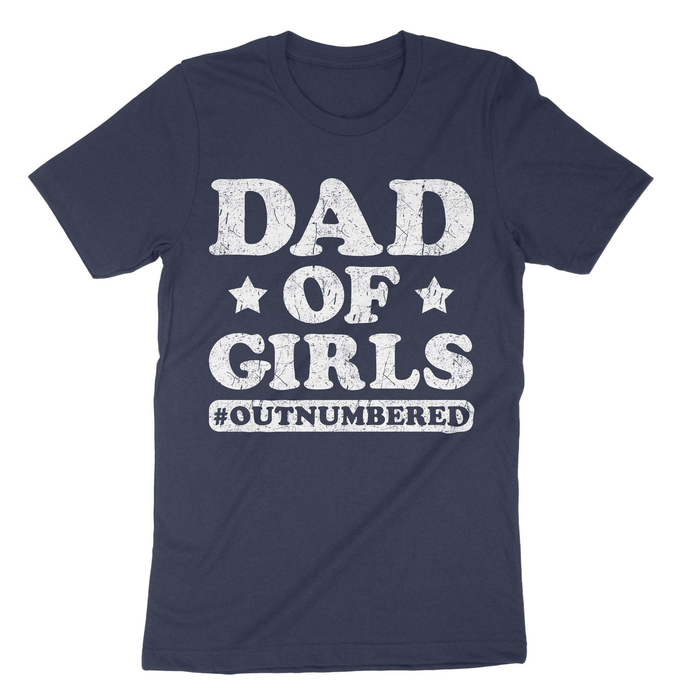 Navy Dad Of Girls Outnumbered T-Shirt#color_navy