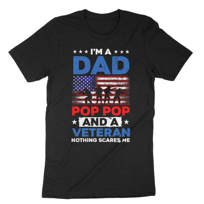 Black Dad Veteran T-Shirt#color_black