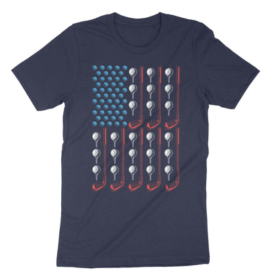 Navy Golf Us Flag T-Shirt#color_navy