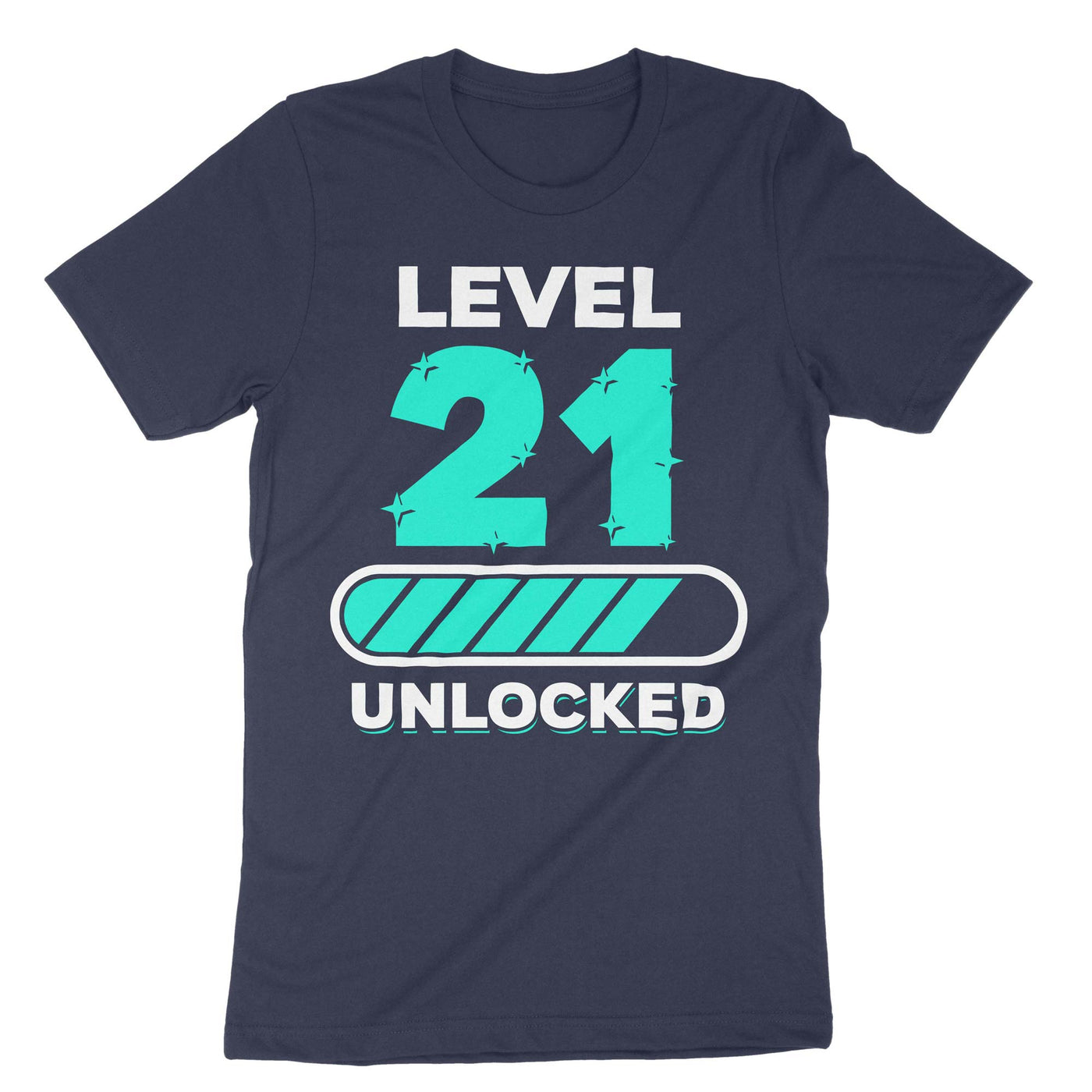 Navy Level 21 Unlocked T-Shirt#color_navy
