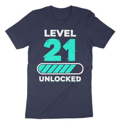 Navy Level 21 Unlocked T-Shirt#color_navy