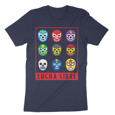 Navy Lucha Libre mexican Wrestling T-Shirt#color_navy