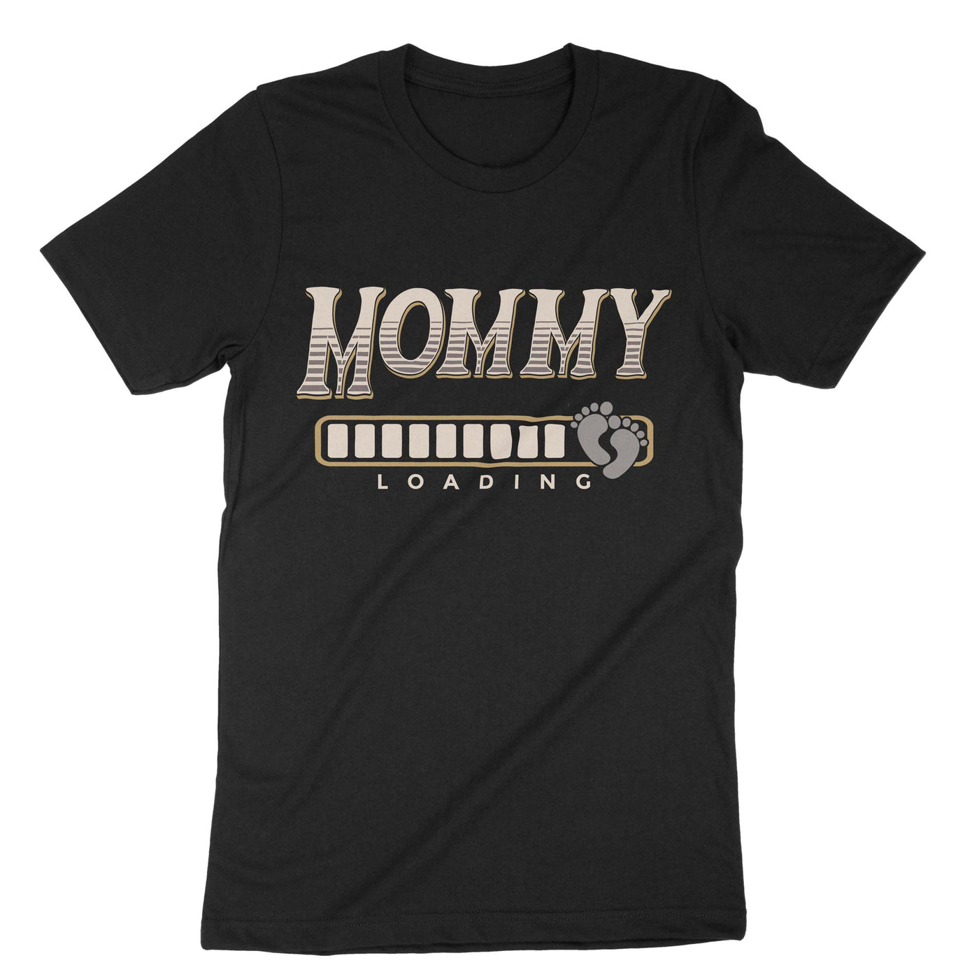 Black Mommy Loading T-Shirt#color_black