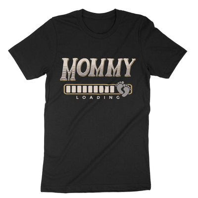 Black Mommy Loading T-Shirt#color_black