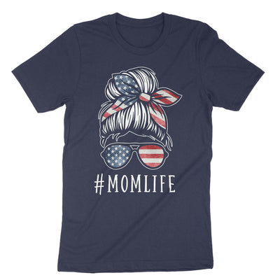 Navy Patriotic Momlife Usa 4th July T-Shirt#color_navy