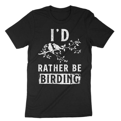Black Rather Be Birding T-Shirt#color_black