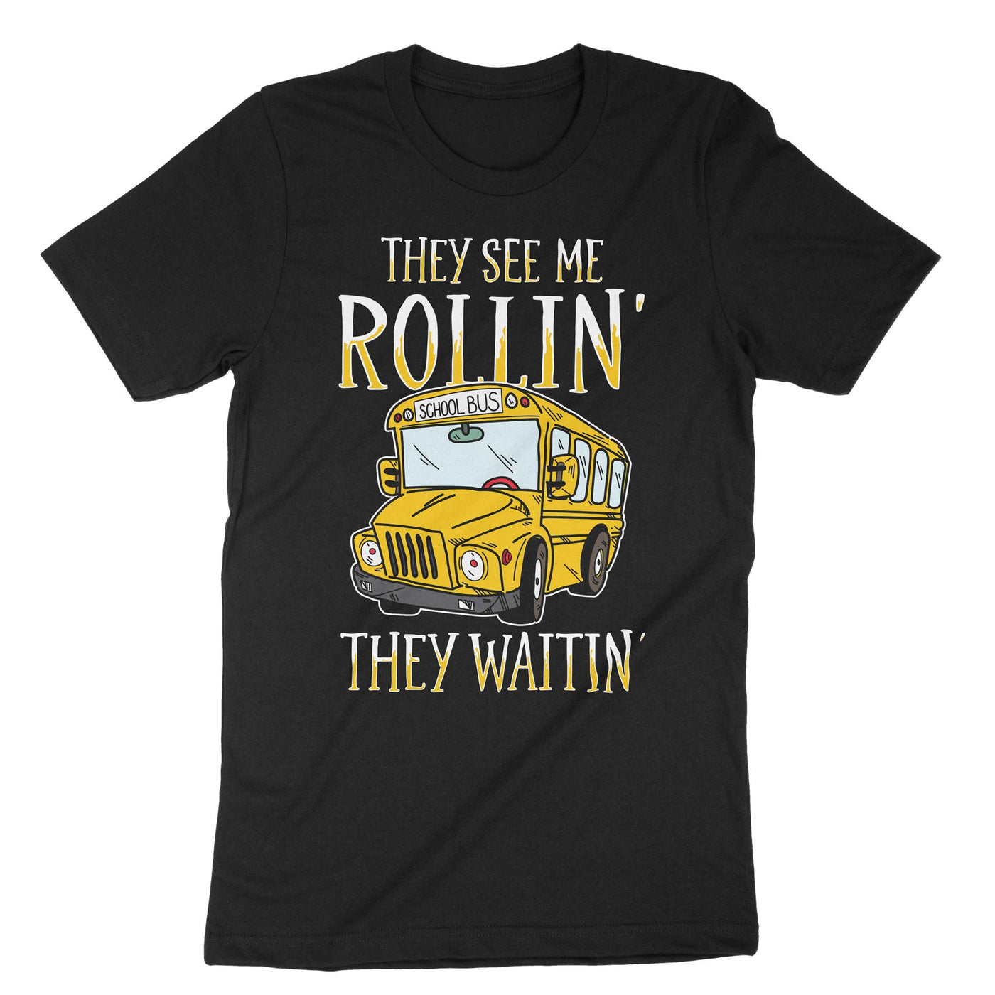 Black They See Me Rollin They Waitin T-Shirt#color_black