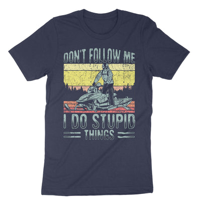 Navy Dont Follow Me I Do Stupid Things T-Shirt#color_navy