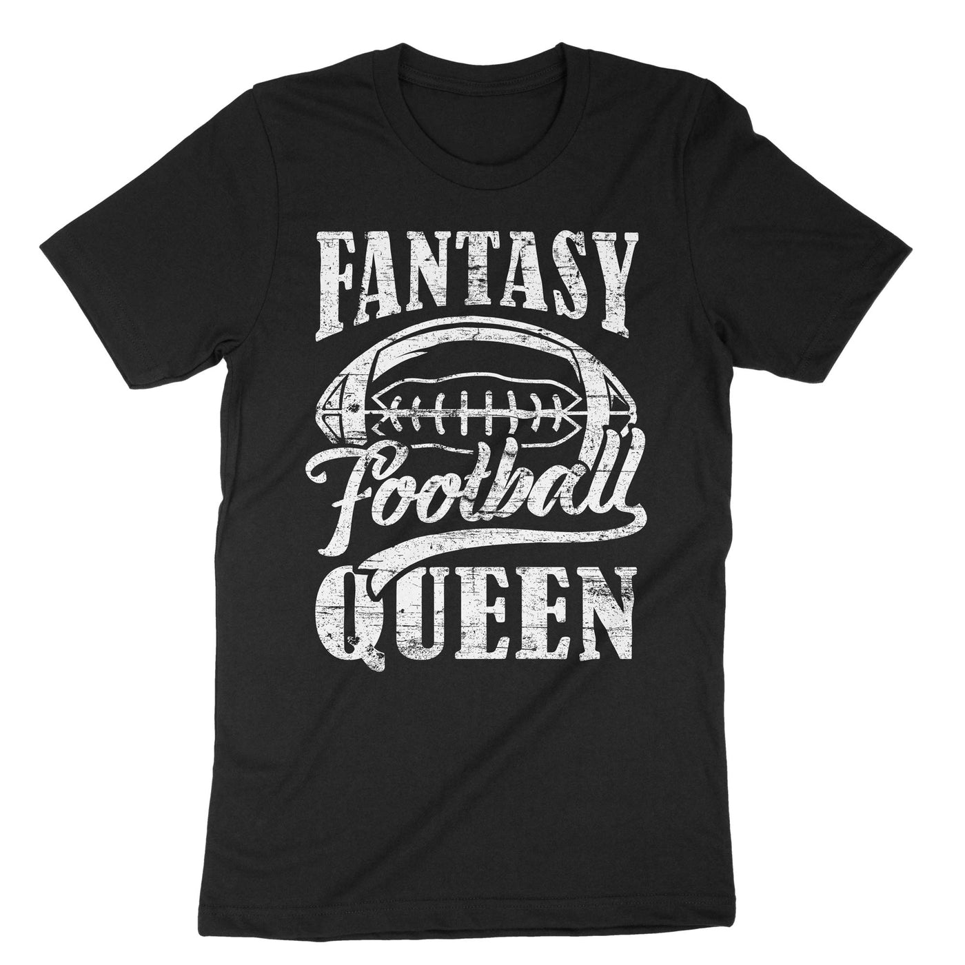 Black Fantasy Football Queen T-Shirt#color_black