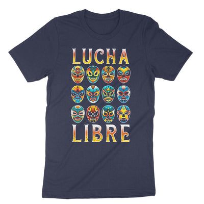 Navy Lucha Libre mexican Wrestling T-Shirt#color_navy