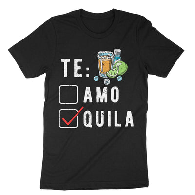 Black Te Amo Tequila T-Shirt#color_black