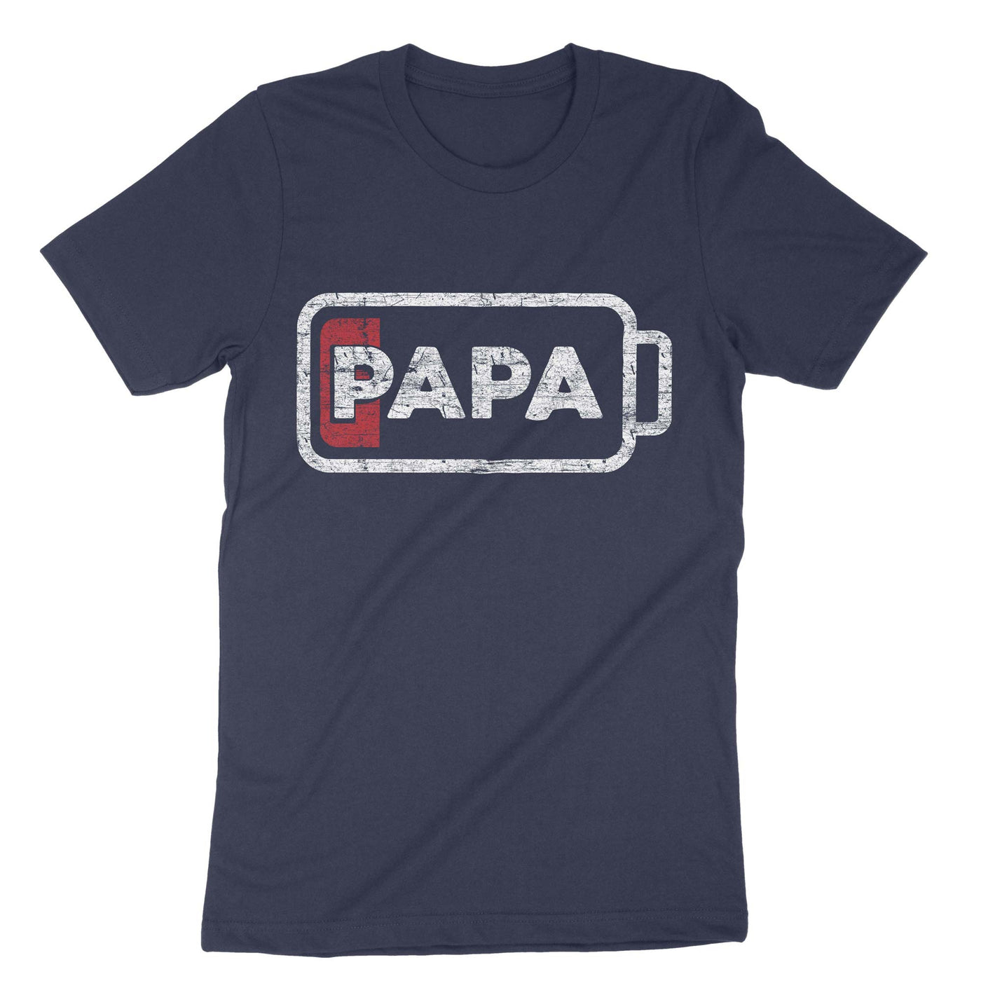 Navy Tired Papa T-Shirt#color_navy