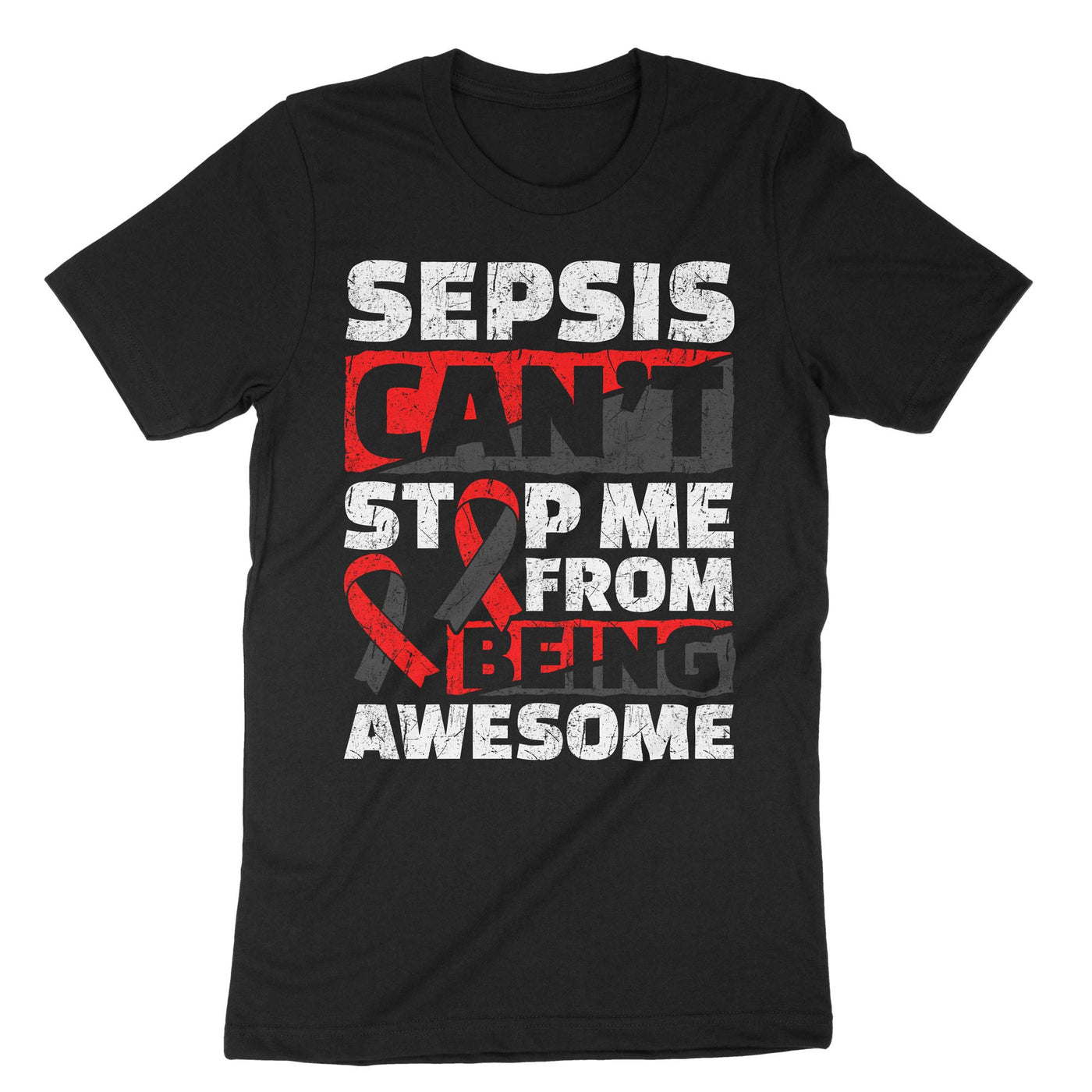 Black Sepsis Can't Stop Me From Being Awesome T-Shirt#color_black