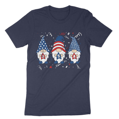 Navy Patriotic Gnomes 4th Of July T-Shirt#color_navy