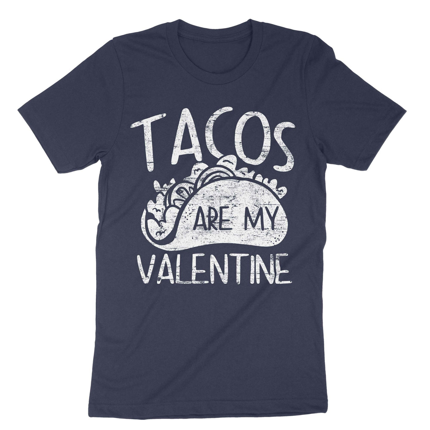 Navy Tacos Are My Valentine T-Shirt#color_navy