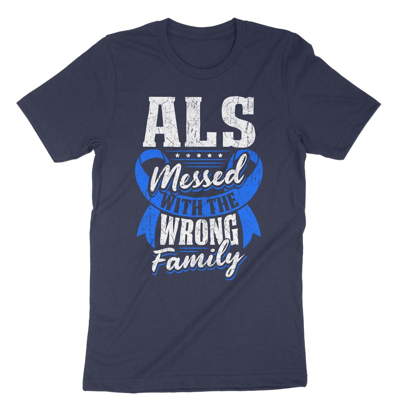 Navy Als Messed With The Wrong Family T-Shirt#color_navy