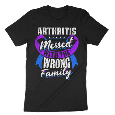 Black Arthritis Messed With The Wrong Family T-Shirt#color_black