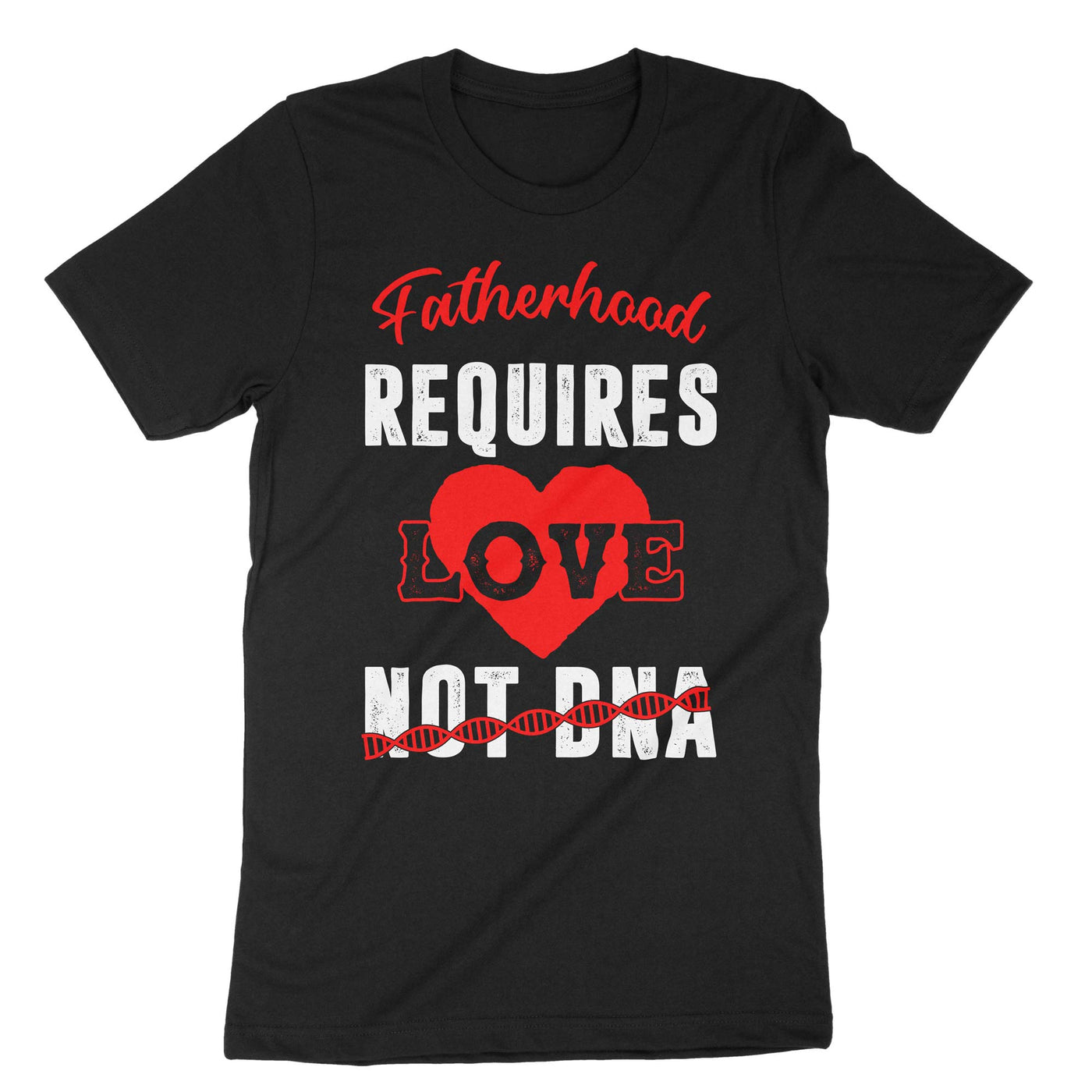 Black Fatherhood Love Dna T-Shirt#color_black