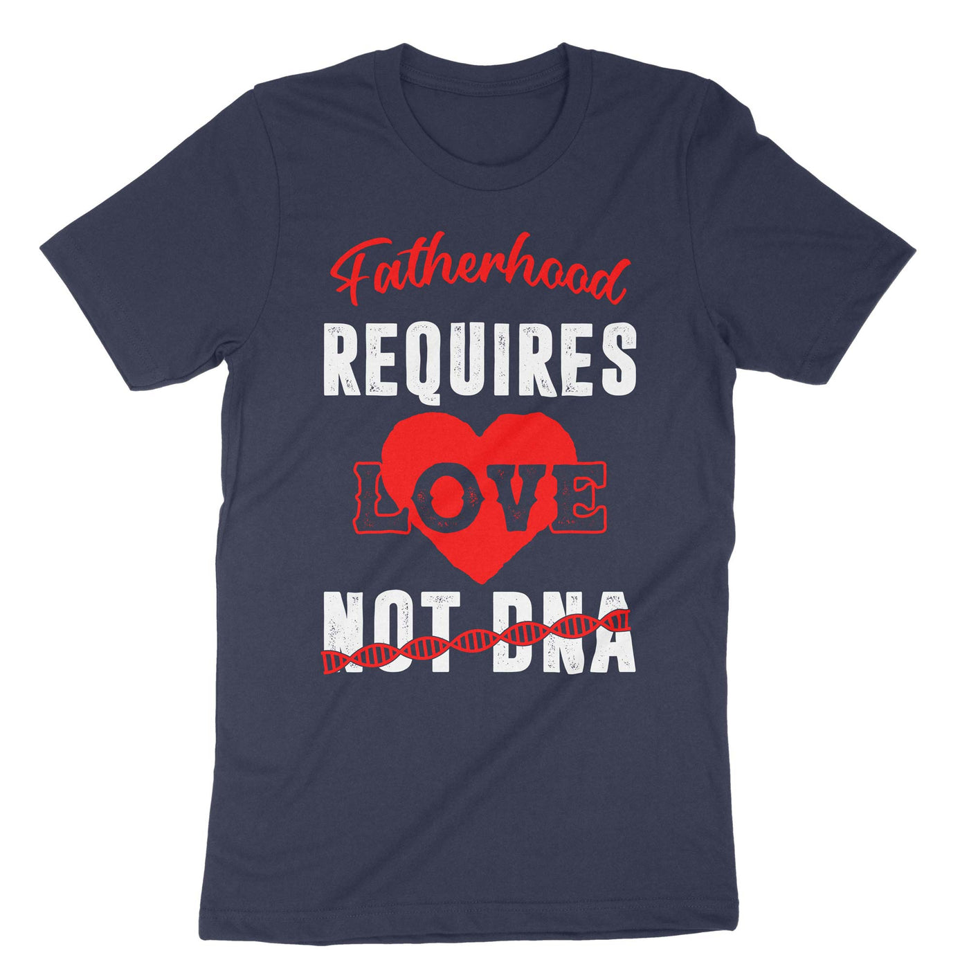 Navy Fatherhood Love Dna T-Shirt#color_navy