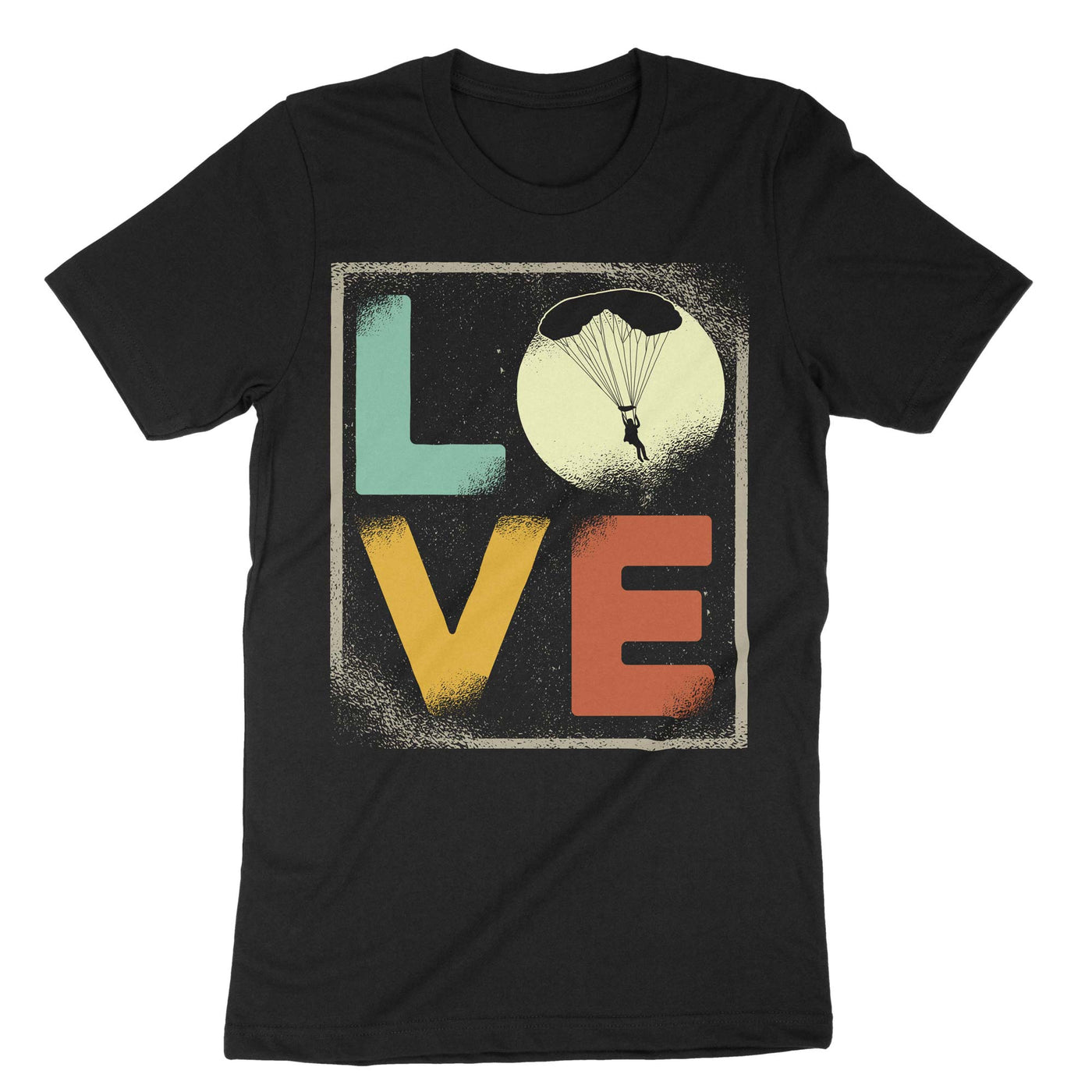 Black Love Paragliding T-Shirt#color_black
