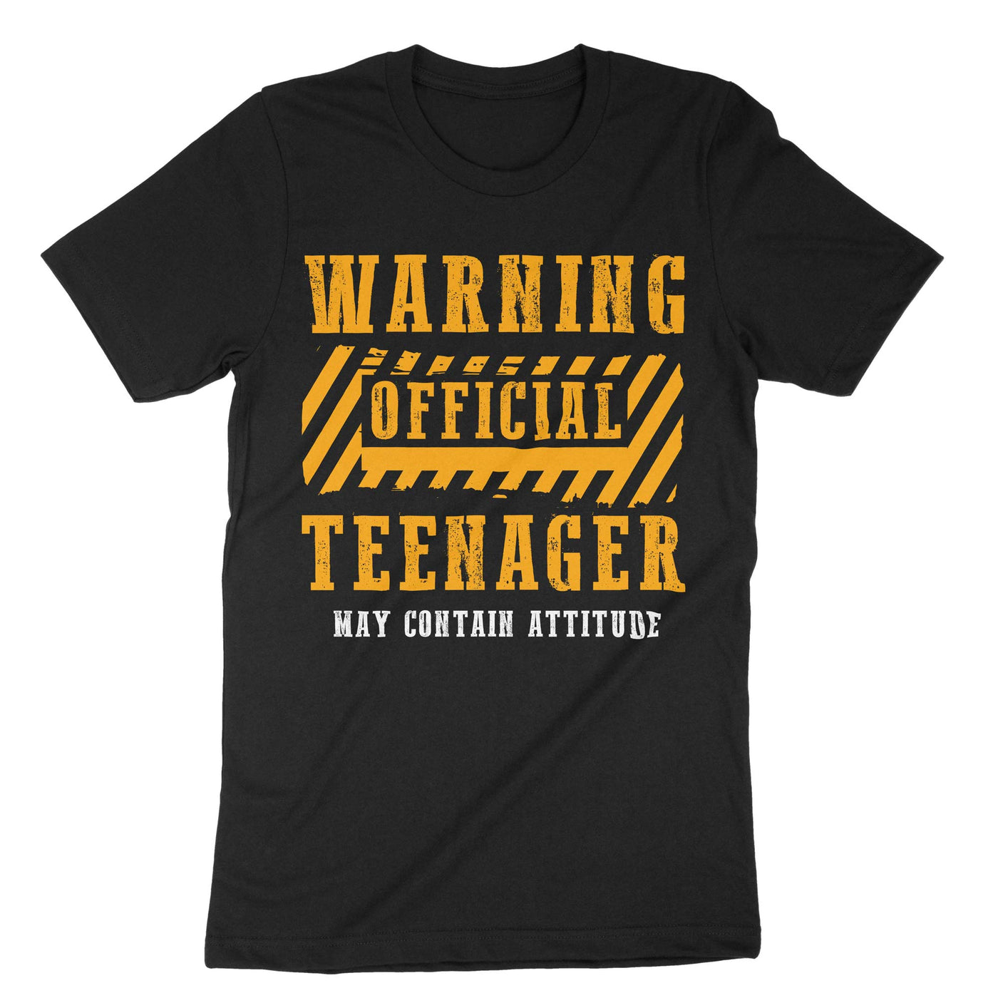 Black Official Teenager Warning T-Shirt#color_black
