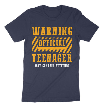 Navy Official Teenager Warning T-Shirt#color_navy