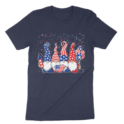 Navy Patriotic Gnomes 4th Of July T-Shirt#color_navy
