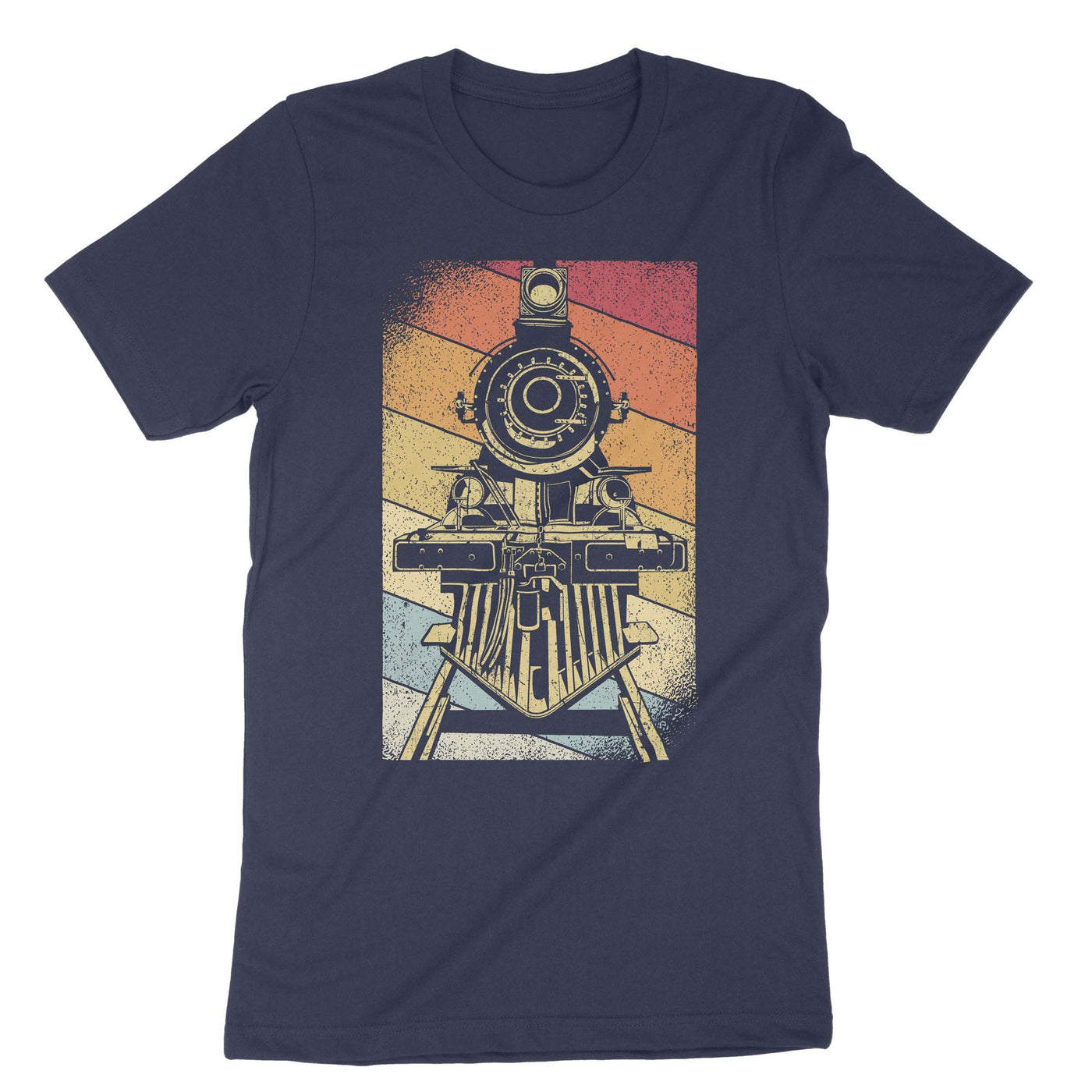 Navy Retro Train T-Shirt#color_navy