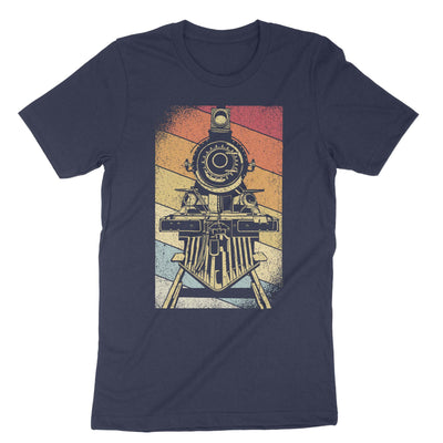 Navy Retro Train T-Shirt#color_navy