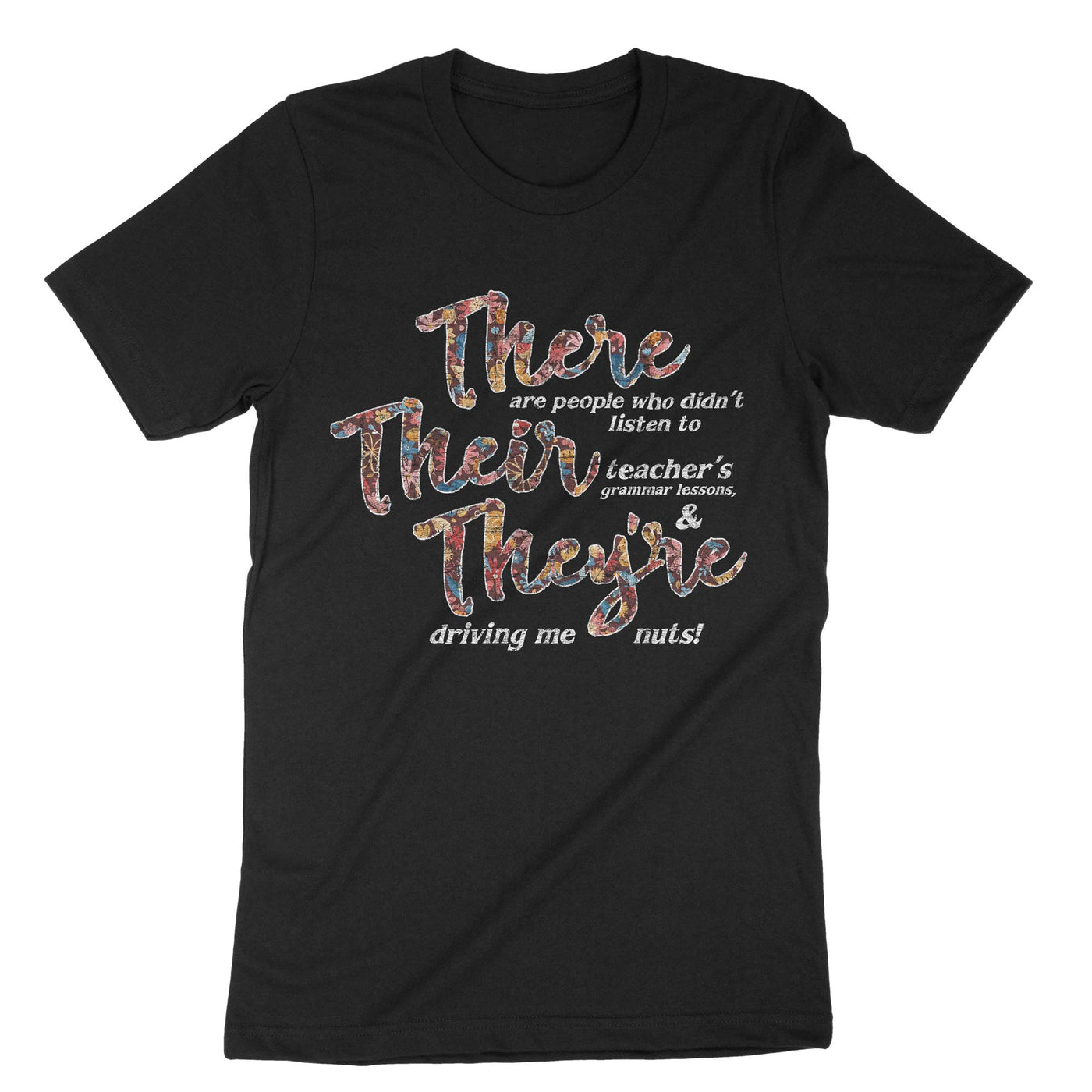 Black There Their Theyre English Grammer Teacher T-Shirt#color_black