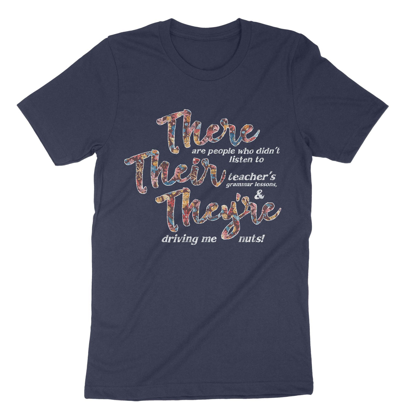Navy There Their Theyre English Grammer Teacher T-Shirt#color_navy