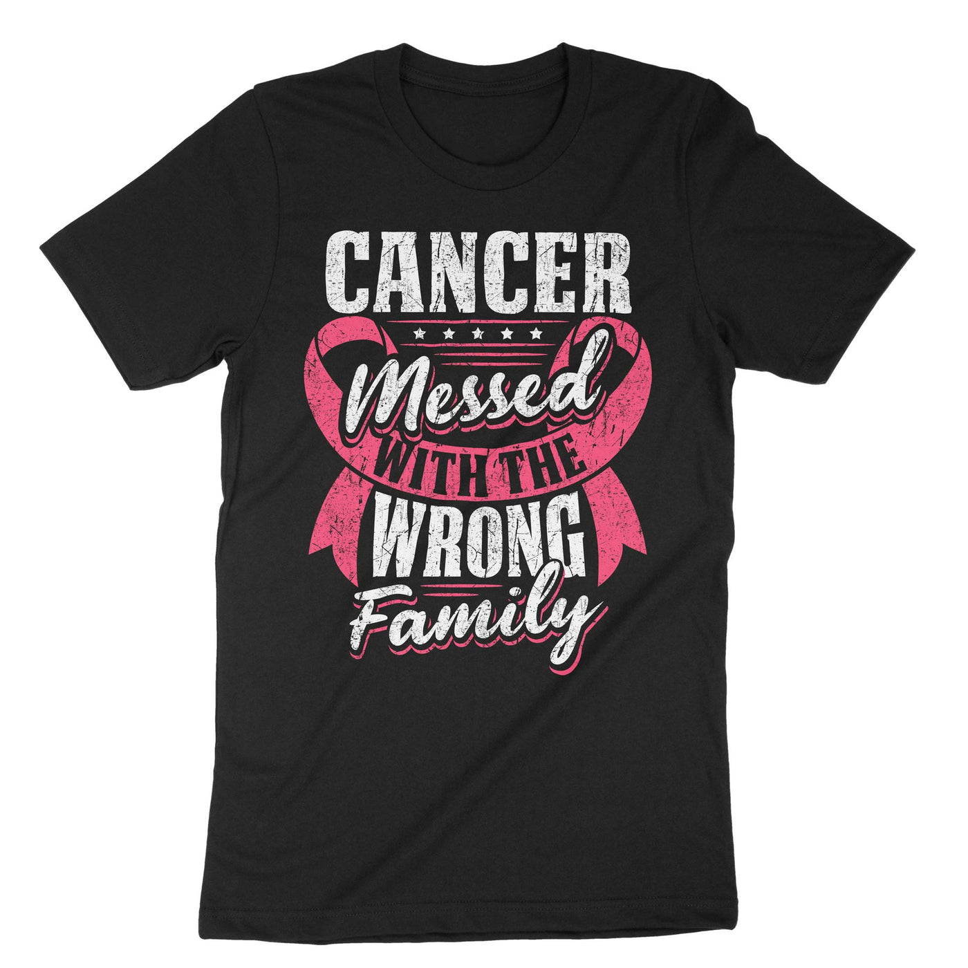 Black Cancer Messed With The Wrong Family T-Shirt#color_black