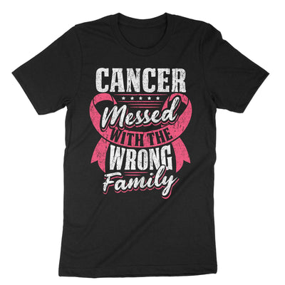 Black Cancer Messed With The Wrong Family T-Shirt#color_black