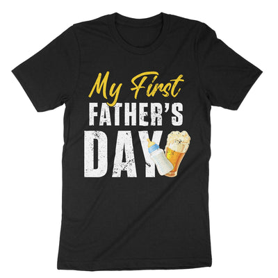Black First Fathers Day T-Shirt#color_black