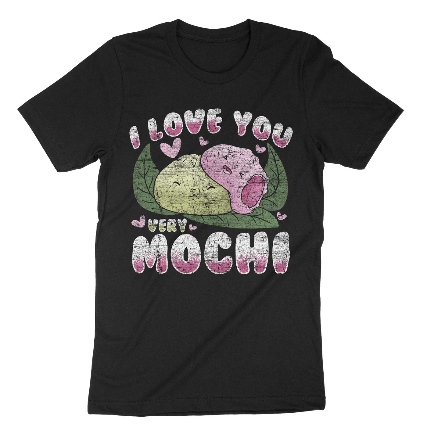 Black I Love You Very Mochi T-Shirt#color_black
