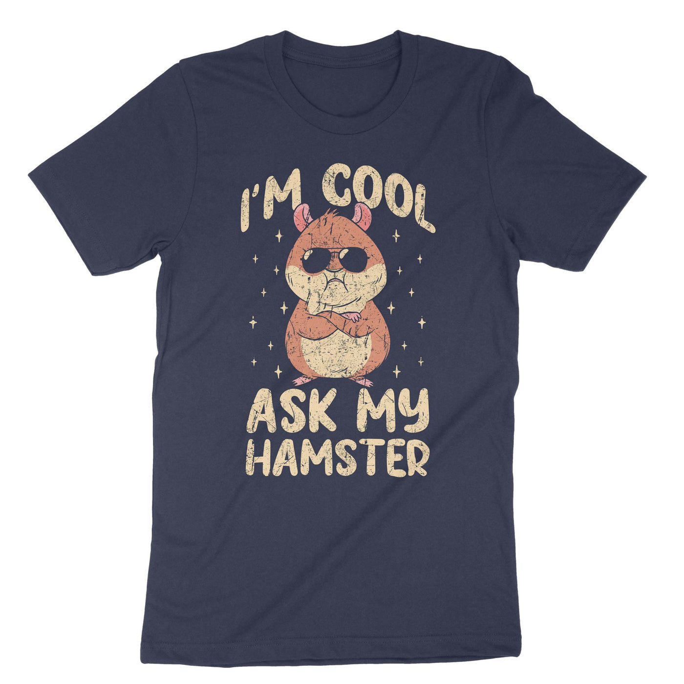Navy Im Cool Ask My Hamster T-Shirt#color_navy
