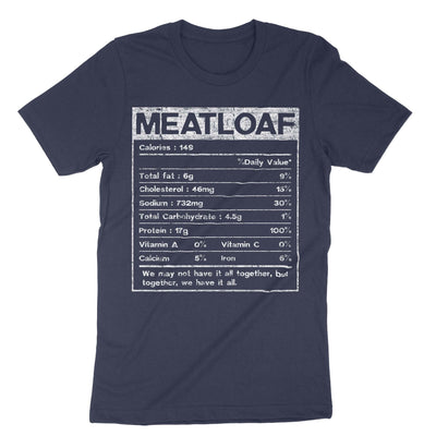 Navy Meatloaf Nutrition Facts T-Shirt#color_navy